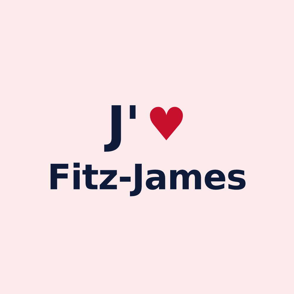 Magnet personnalisé Fitz-James — design J'aime Fitz-James