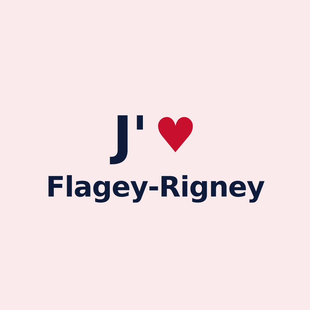Magnet personnalisé Flagey-Rigney — design J'aime Flagey-Rigney