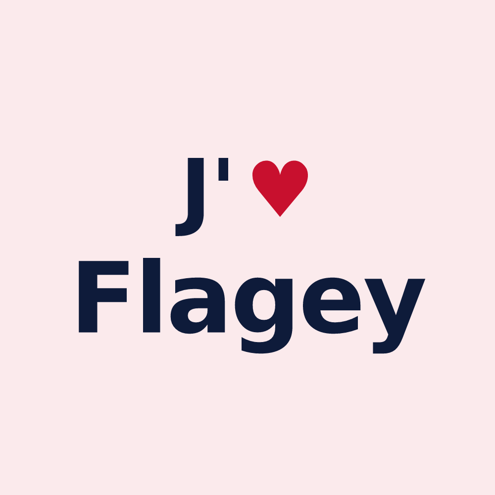 Magnet personnalisé Flagey — design J'aime Flagey
