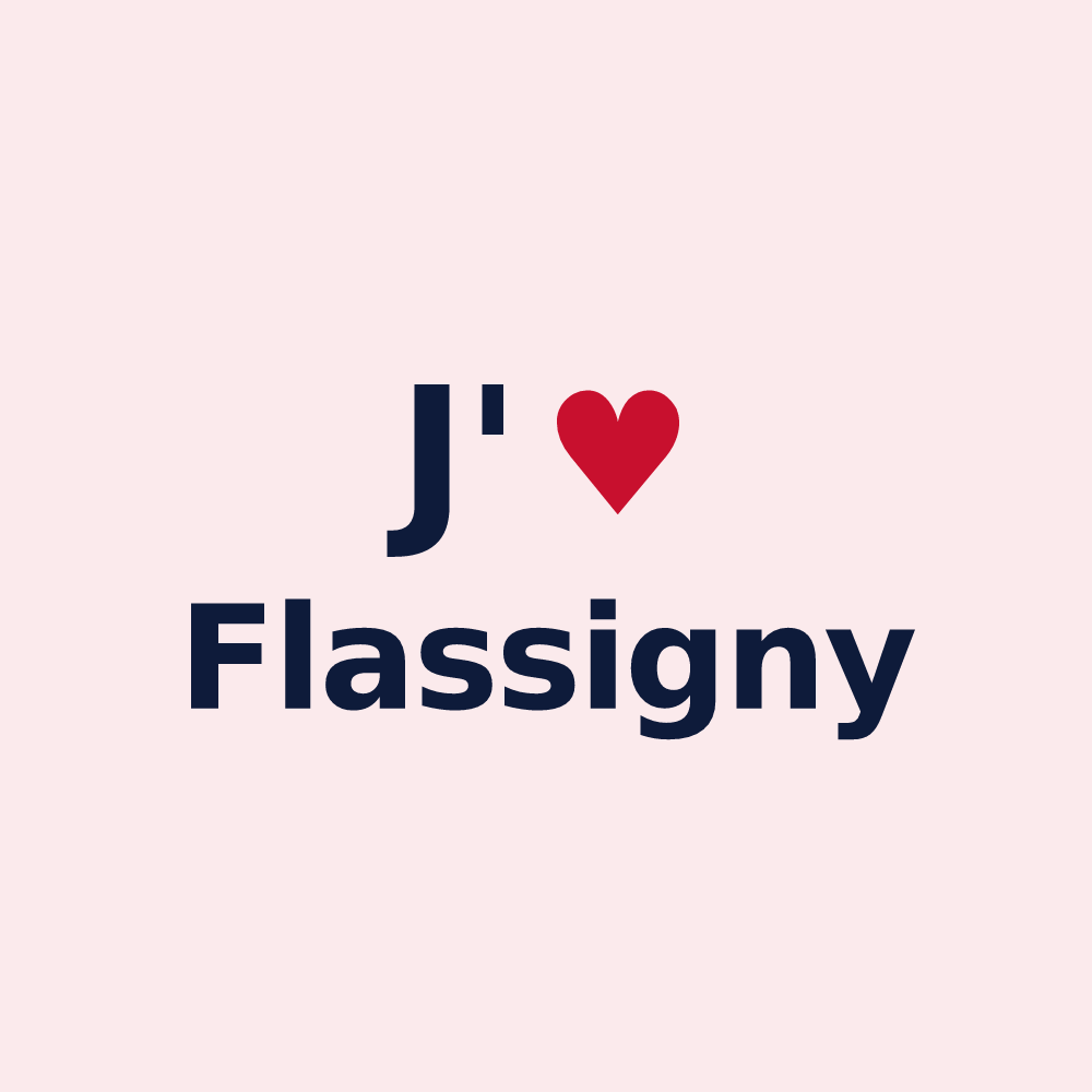 Magnet personnalisé Flassigny — design J'aime Flassigny