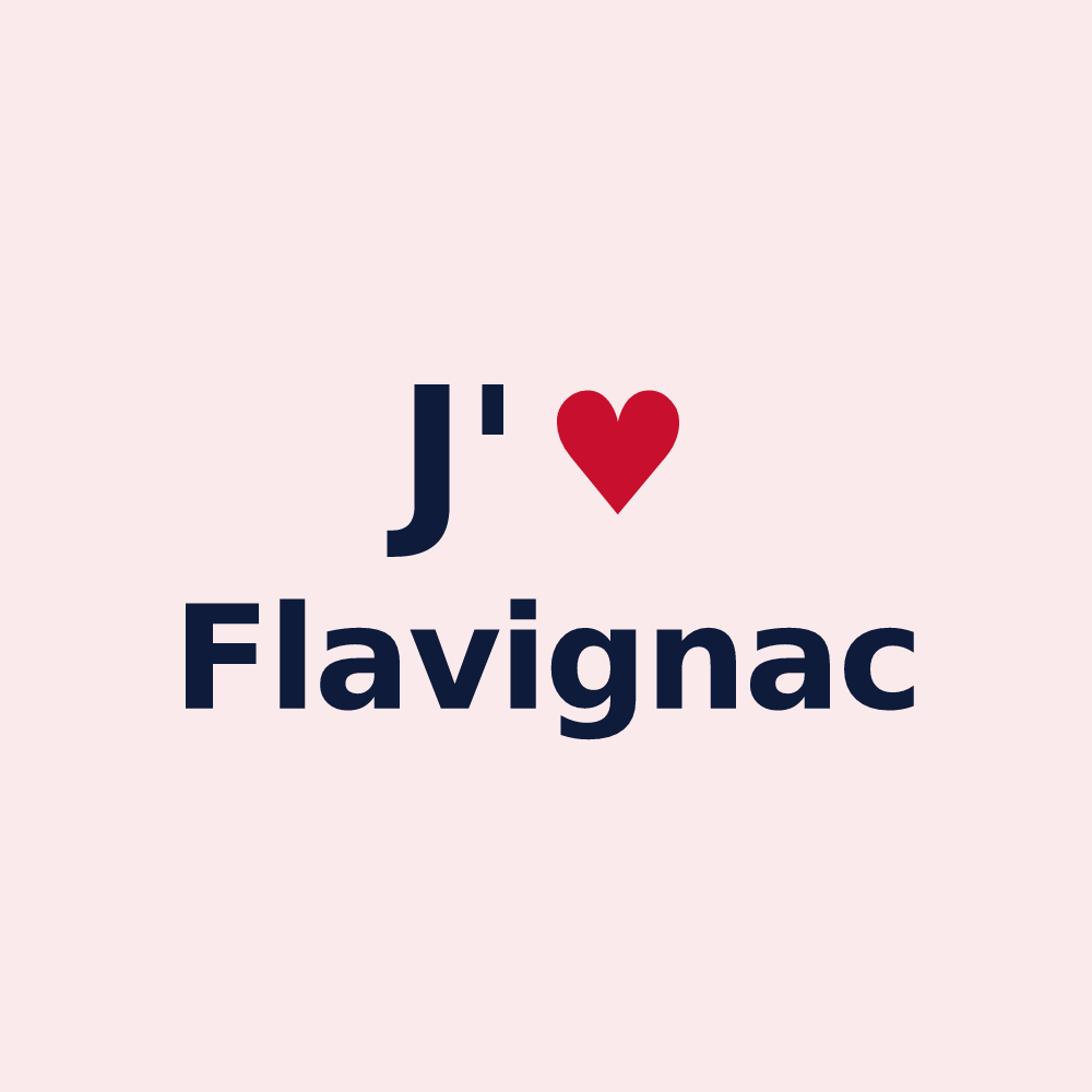 Magnet personnalisé Flavignac — design J'aime Flavignac