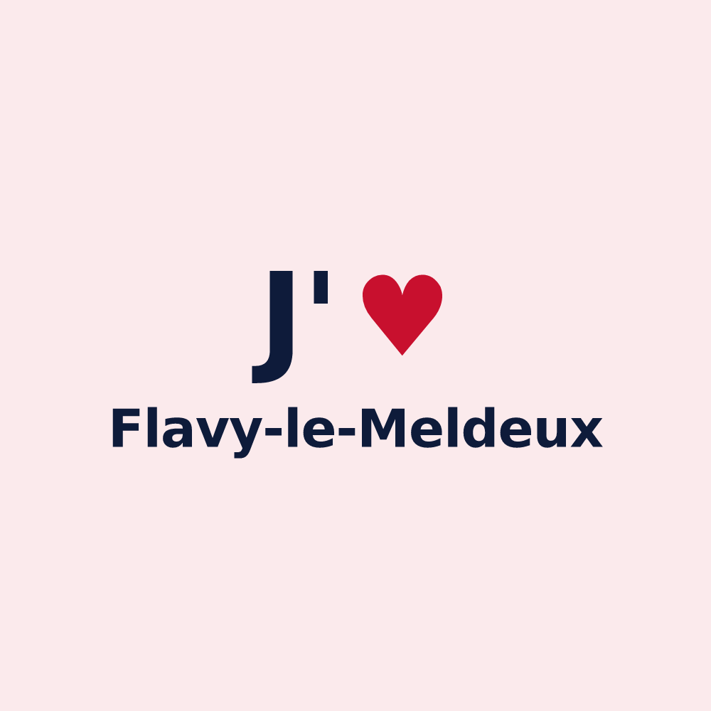 Magnet personnalisé Flavy-le-Meldeux — design J'aime Flavy-le-Meldeux