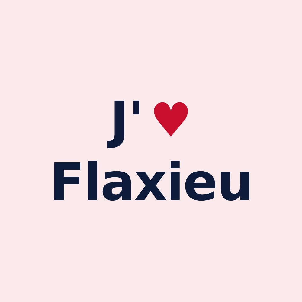 Magnet personnalisé Flaxieu — design J'aime Flaxieu
