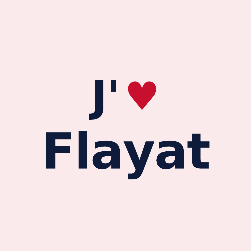 Magnet personnalisé Flayat — design J'aime Flayat