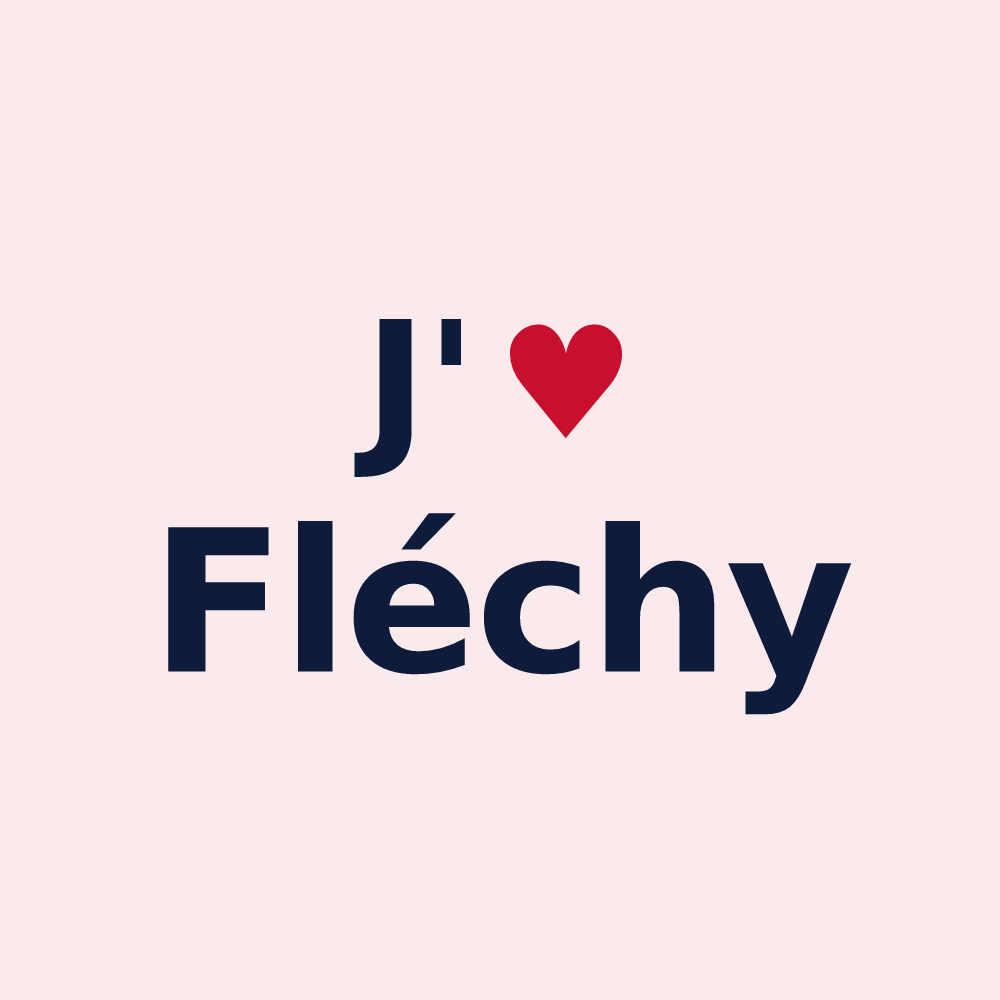 Magnet personnalisé Fléchy — design J'aime Fléchy