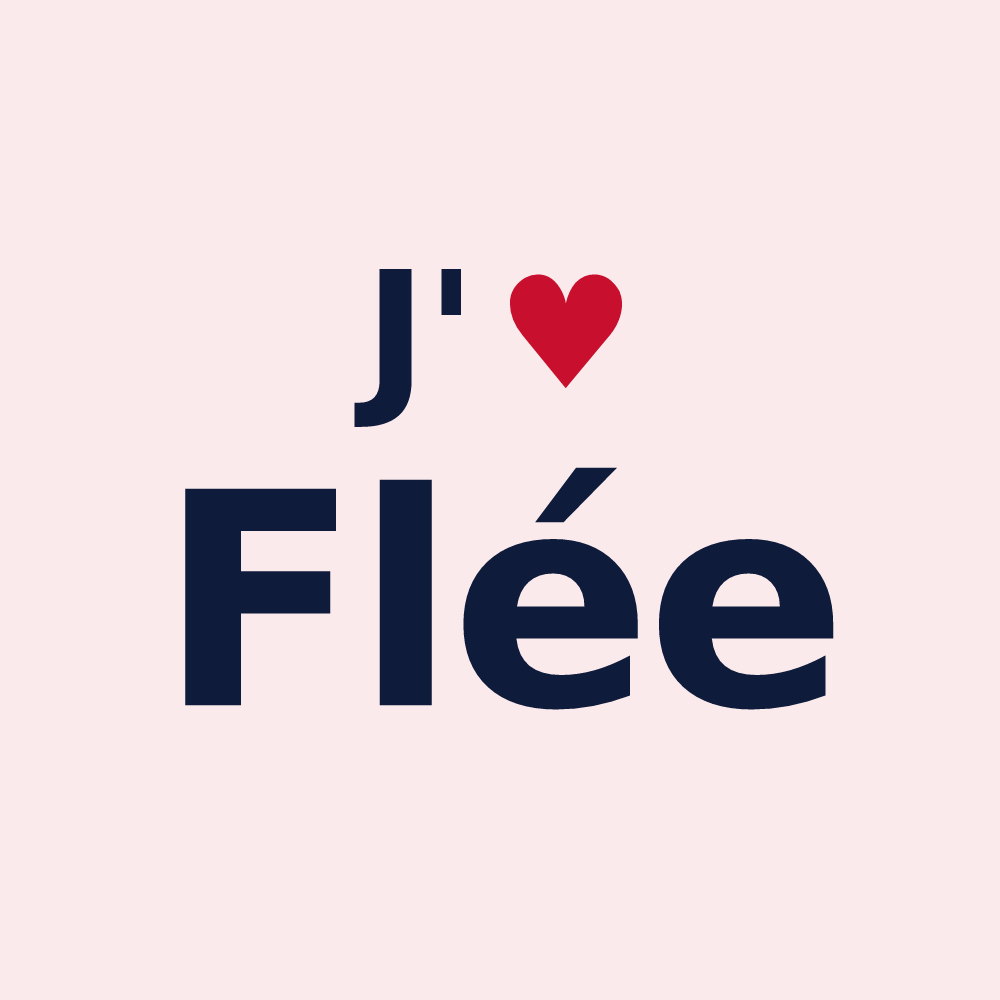 Magnet personnalisé Flée — design « J'aime Flée » imprimé sur le magnet