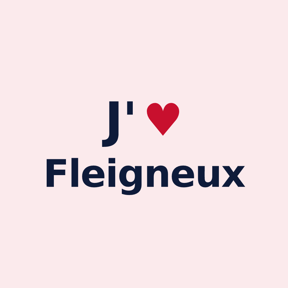 Magnet personnalisé Fleigneux — design « J'aime Fleigneux » imprimé sur le magnet