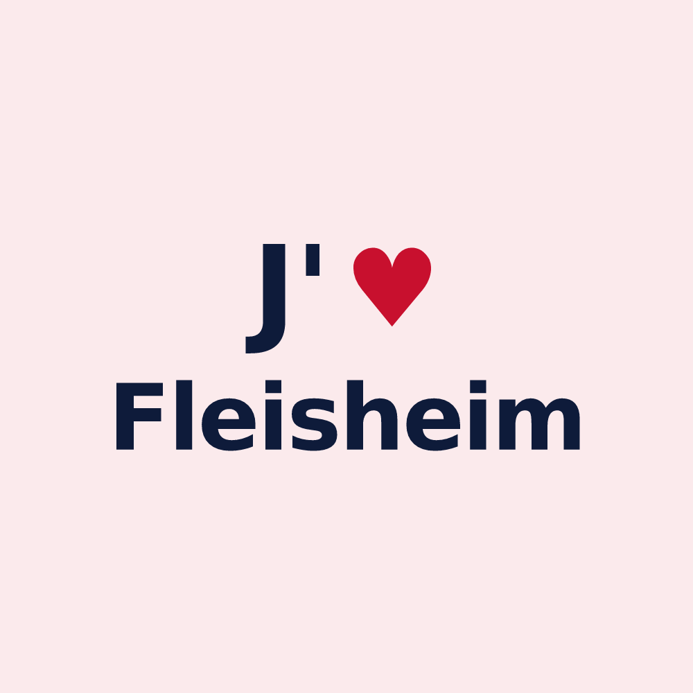 Magnet personnalisé Fleisheim — design J'aime Fleisheim
