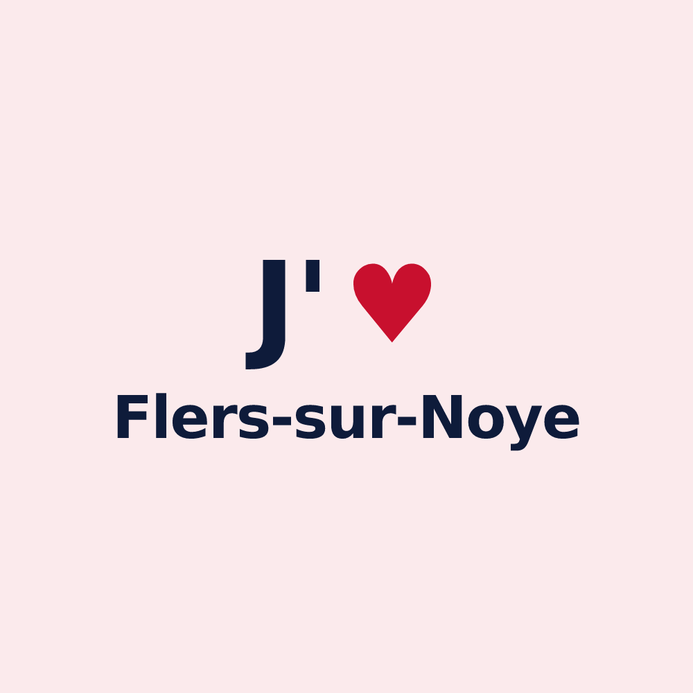 Magnet personnalisé Flers-sur-Noye — design J'aime Flers-sur-Noye