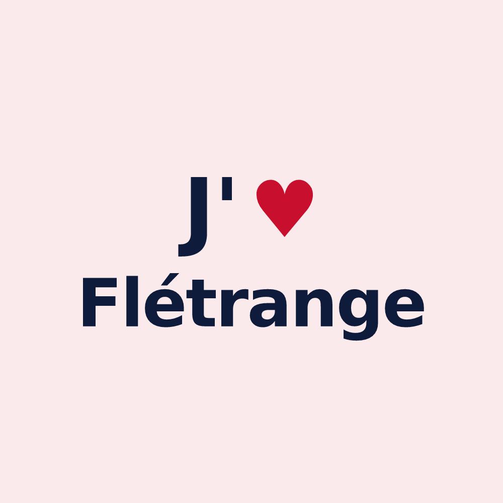 Magnet personnalisé Flétrange — design J'aime Flétrange