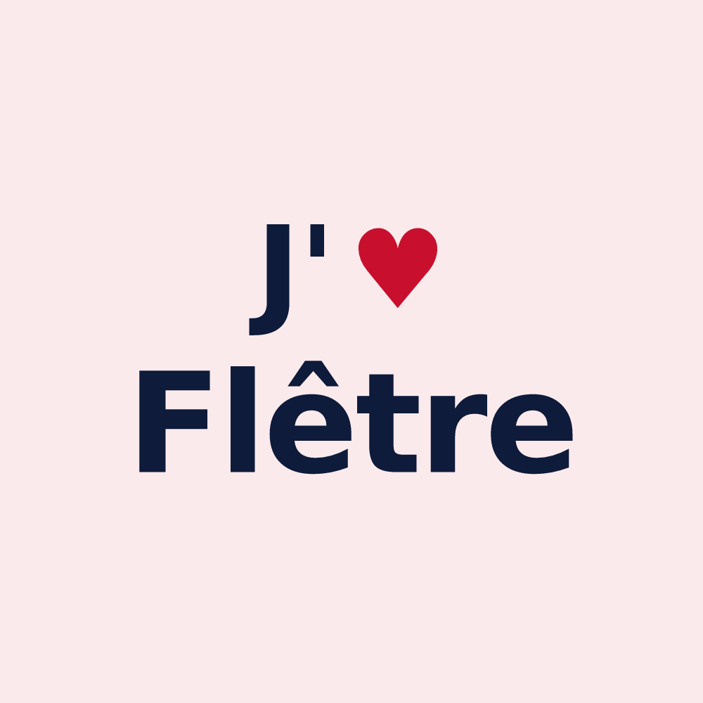 Magnet personnalisé Flêtre — design J'aime Flêtre