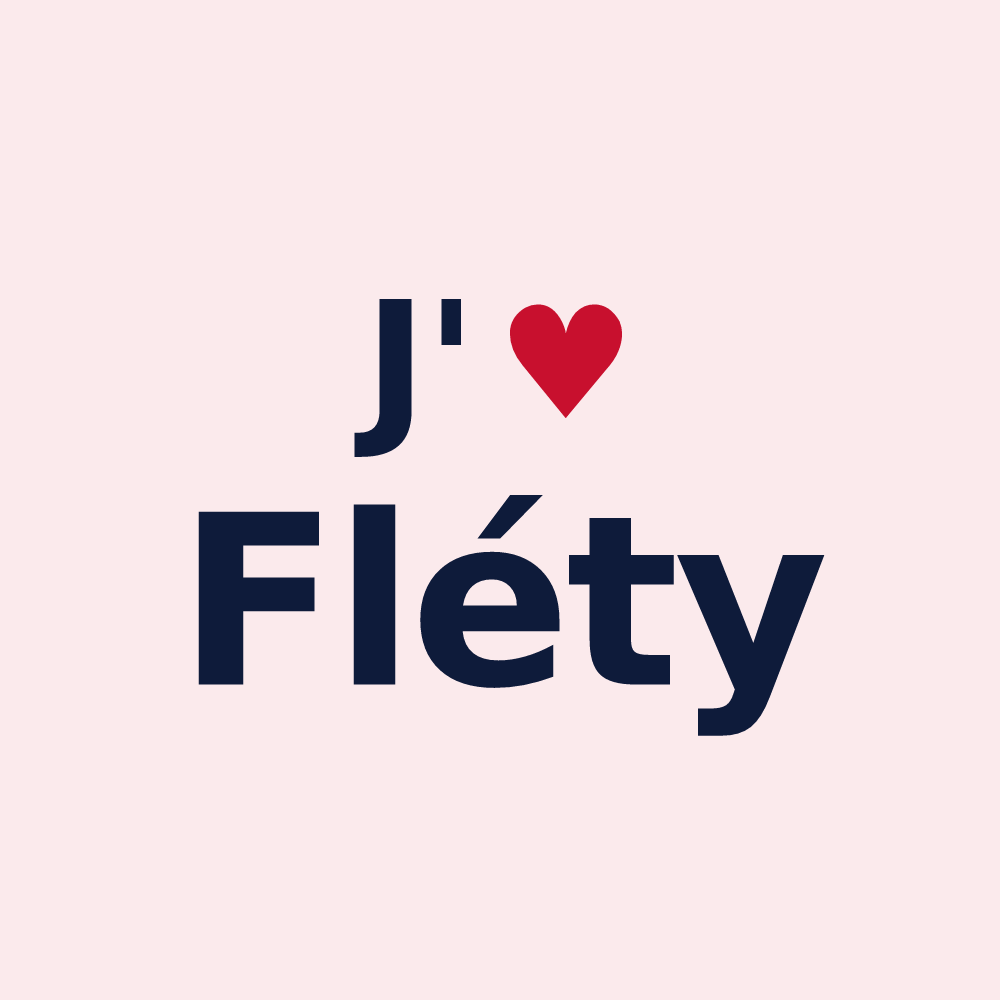 Magnet personnalisé Fléty — design J'aime Fléty