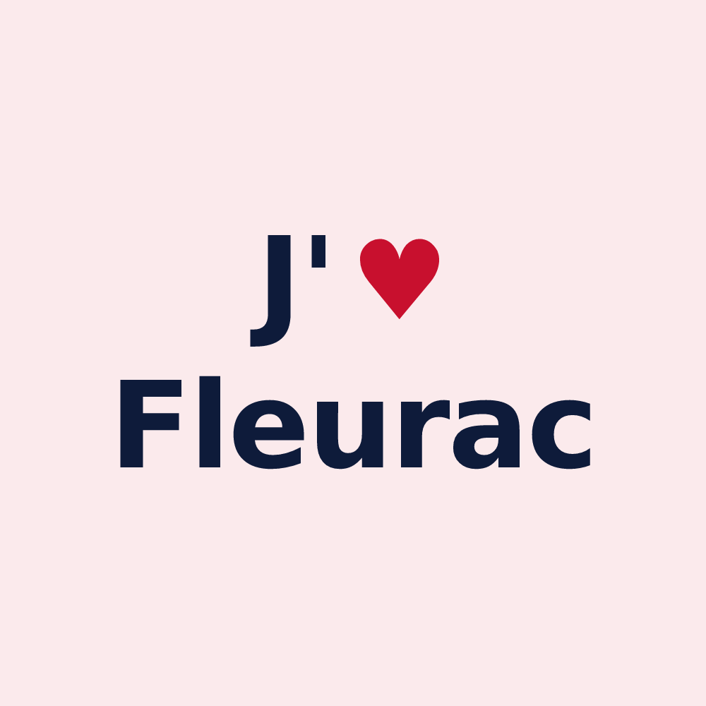 Magnet personnalisé Fleurac — design J'aime Fleurac