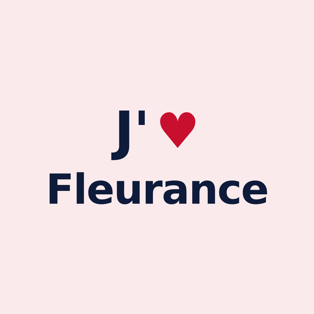 Magnet personnalisé Fleurance — design J'aime Fleurance