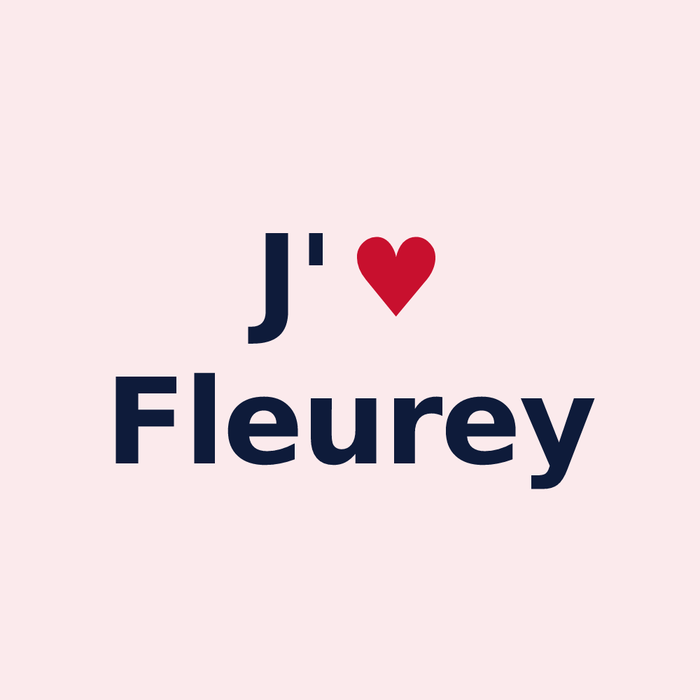 Magnet personnalisé Fleurey — design J'aime Fleurey