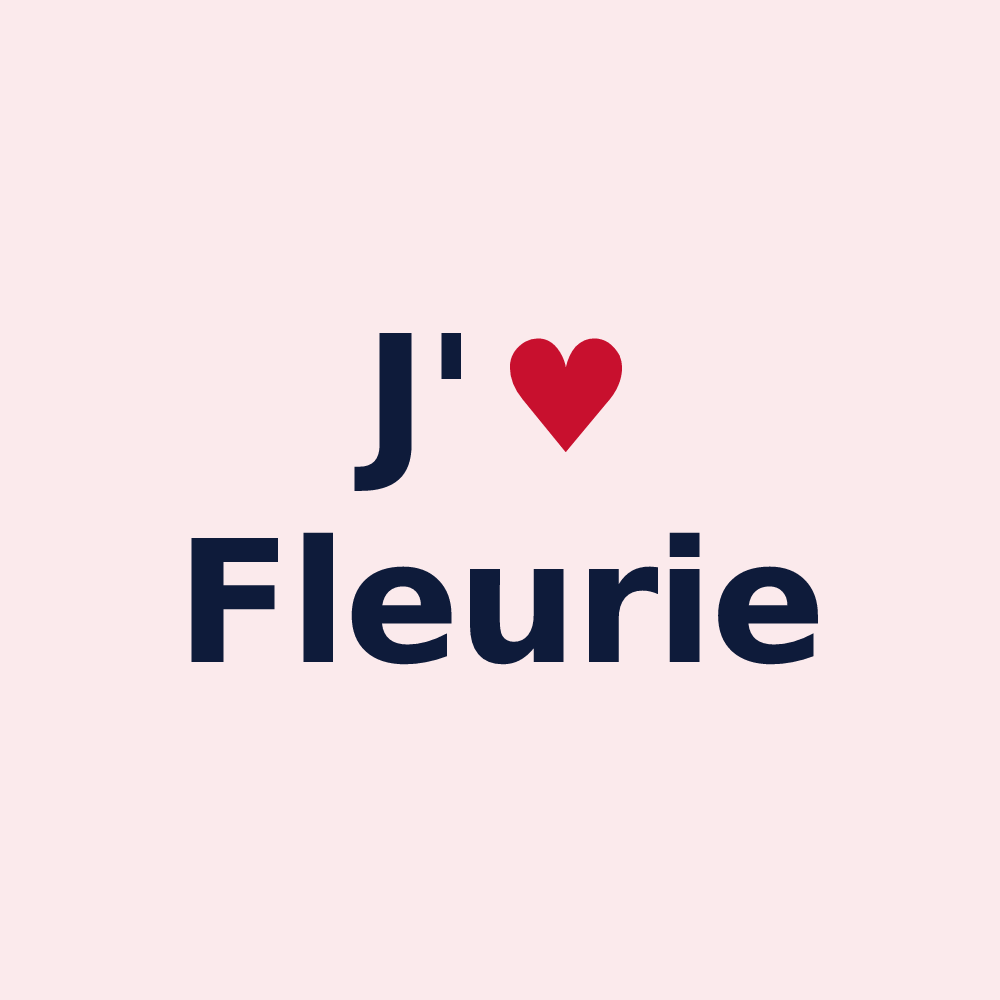Magnet personnalisé Fleurie — design J'aime Fleurie