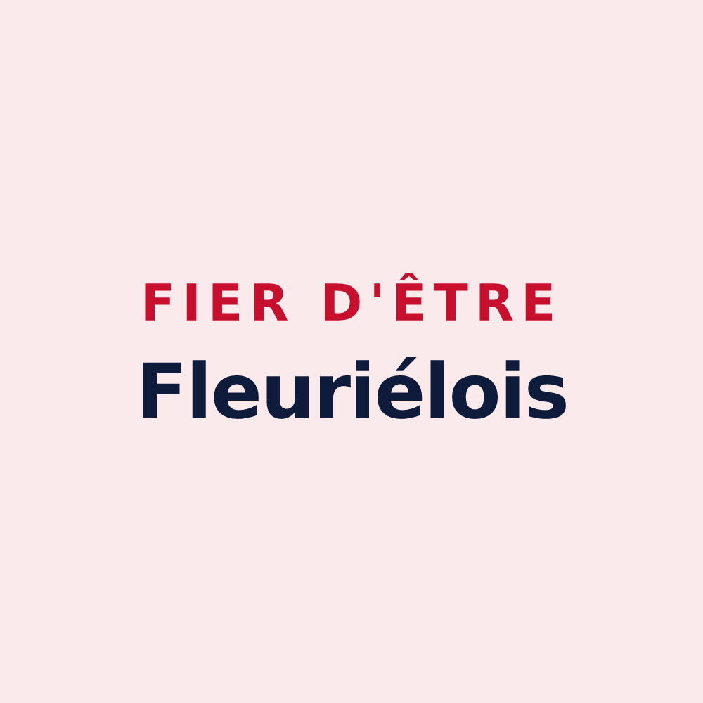 Magnet « Fier d'être Fleuriélois » — design pour Fleuriel