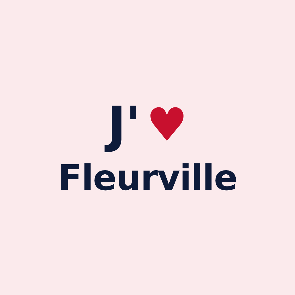 Magnet personnalisé Fleurville — design J'aime Fleurville