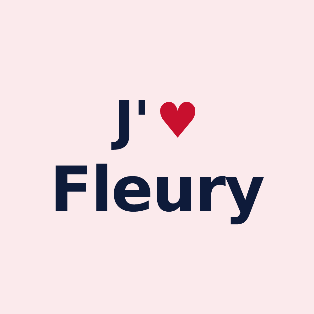 Magnet personnalisé Fleury — design J'aime Fleury