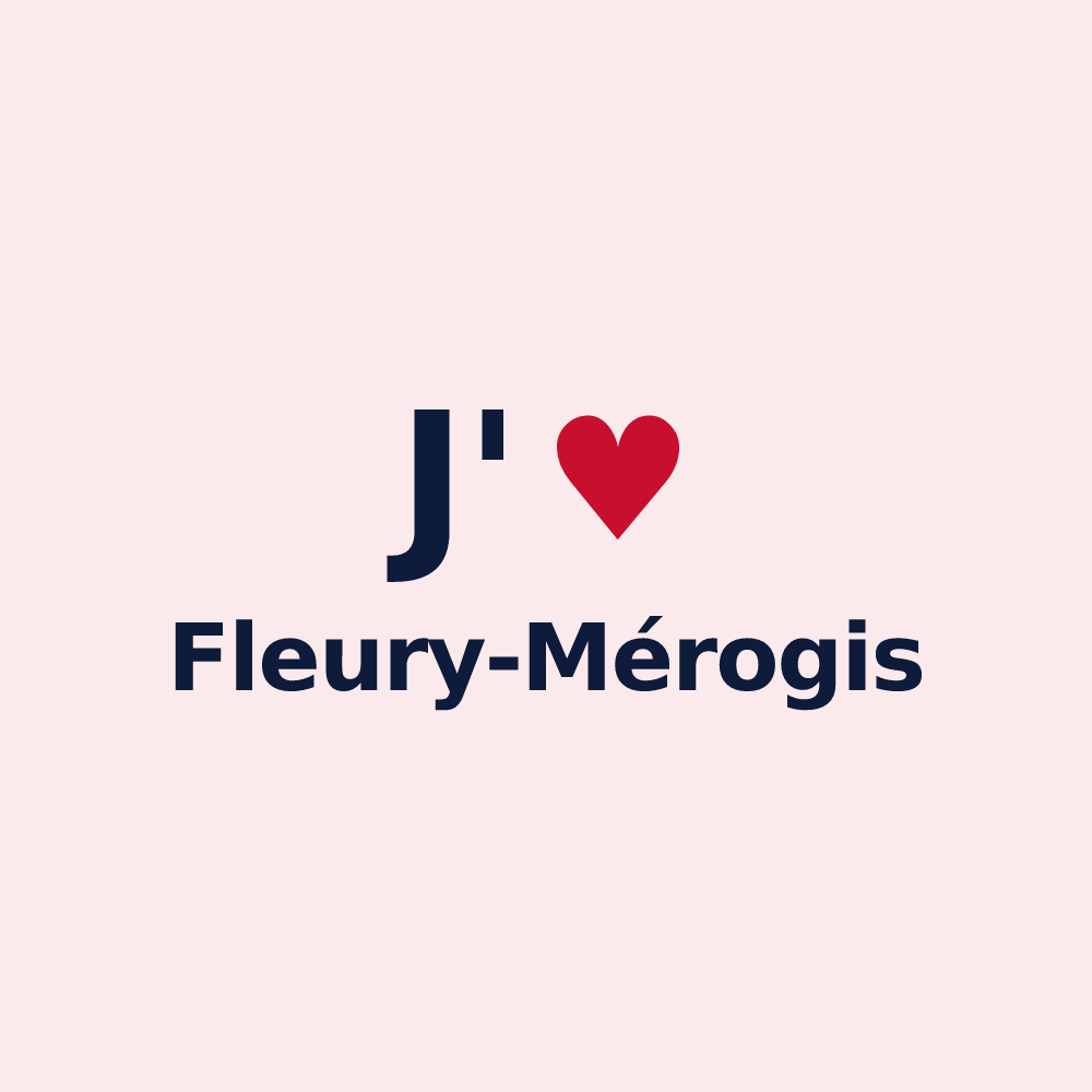 Magnet personnalisé Fleury-Mérogis — design « J'aime Fleury-Mérogis » imprimé sur le magnet