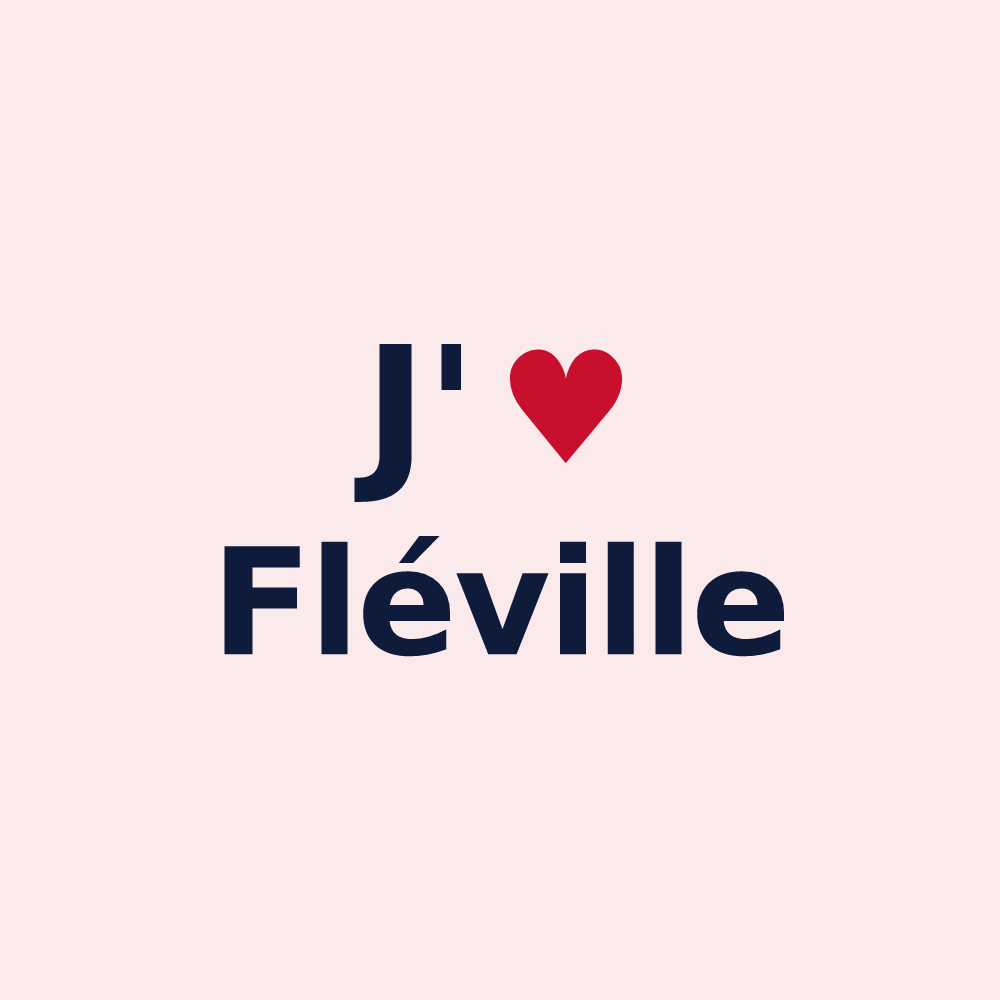 Magnet personnalisé Fléville — design J'aime Fléville
