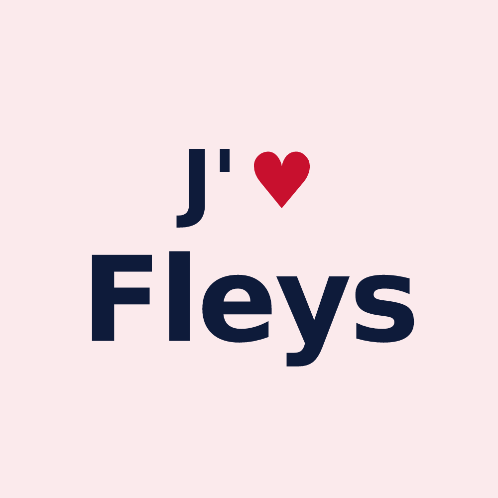 Magnet personnalisé Fleys — design J'aime Fleys