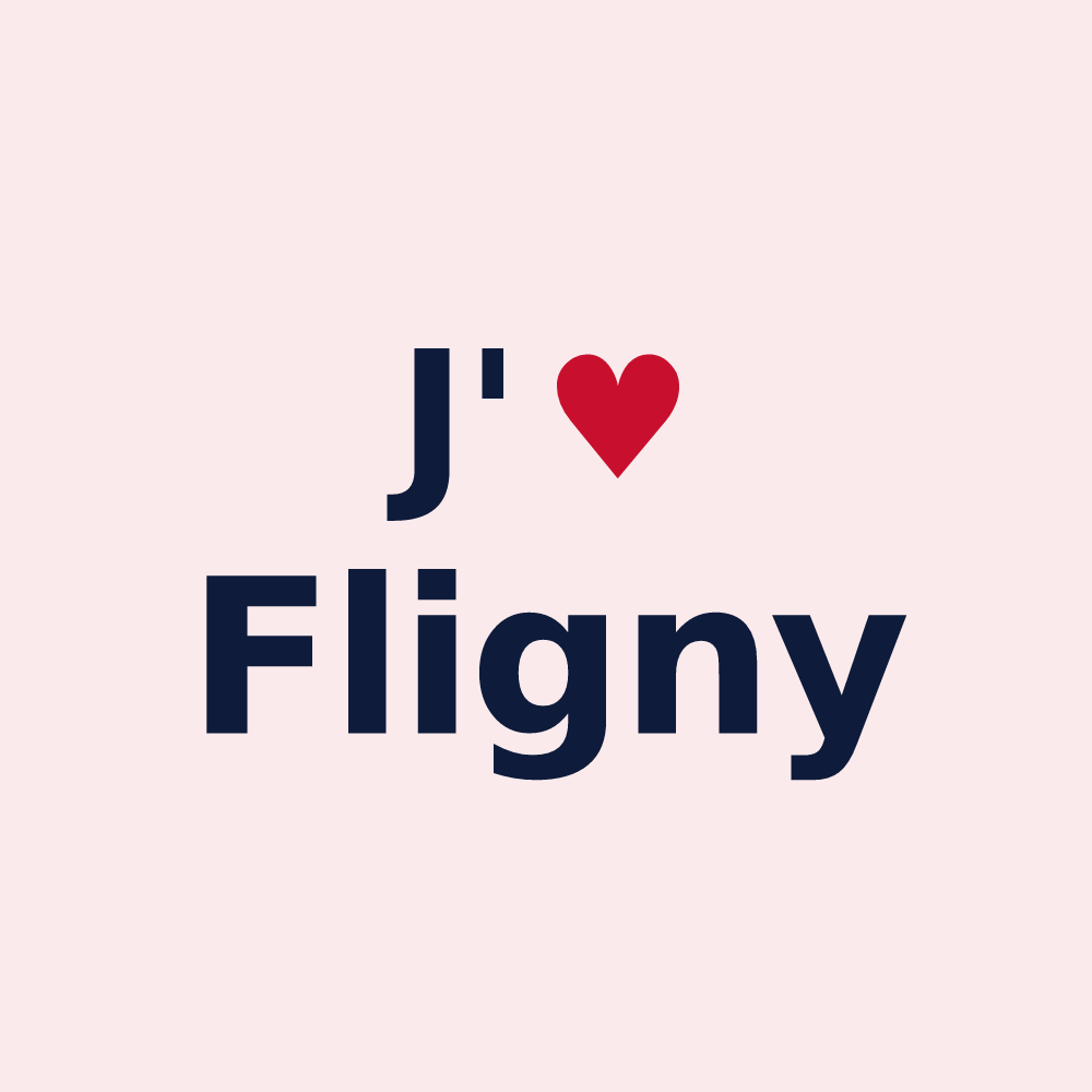 Magnet personnalisé Fligny — design J'aime Fligny