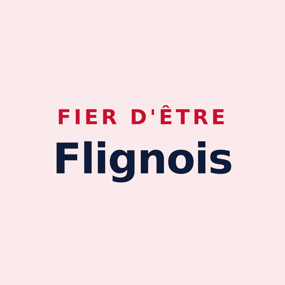Magnet « Fier d'être Flignois » — design pour Fligny