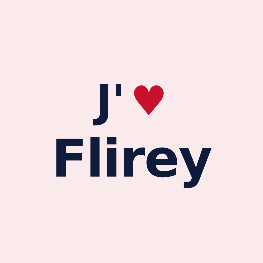 Magnet personnalisé Flirey — design J'aime Flirey