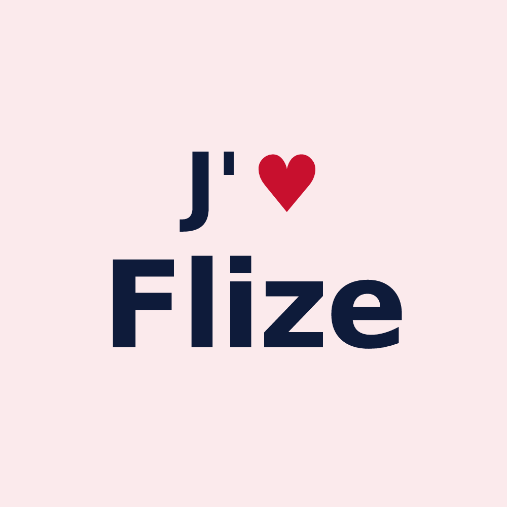 Magnet personnalisé Flize — design J'aime Flize