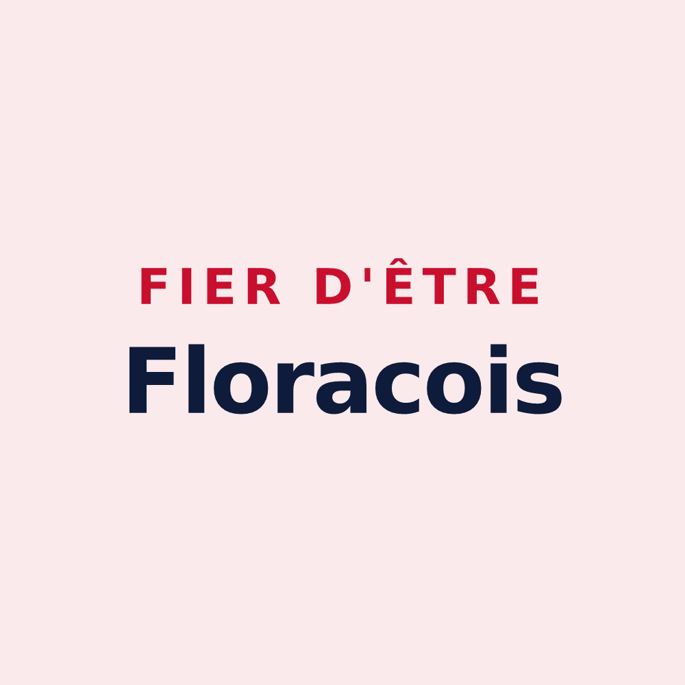 Magnet « Fier d'être Floracois » — design pour Florac Trois Rivières