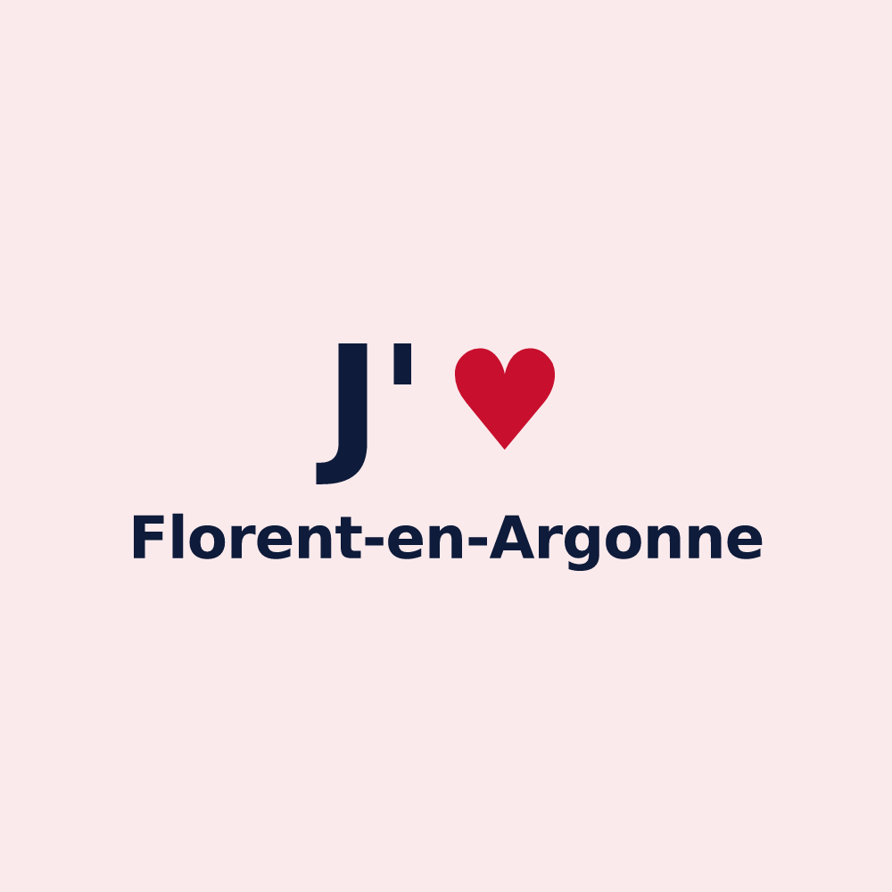 Magnet personnalisé Florent-en-Argonne — design J'aime Florent-en-Argonne