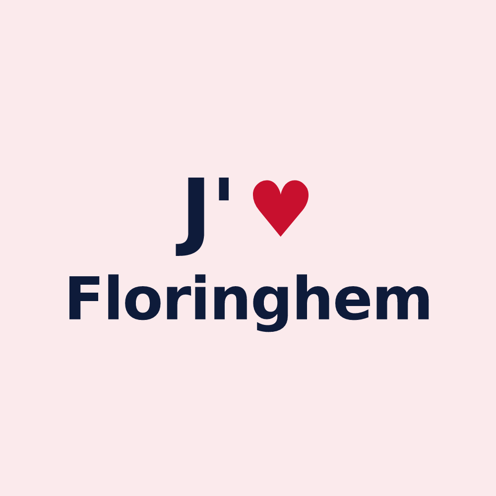 Magnet personnalisé Floringhem — design J'aime Floringhem