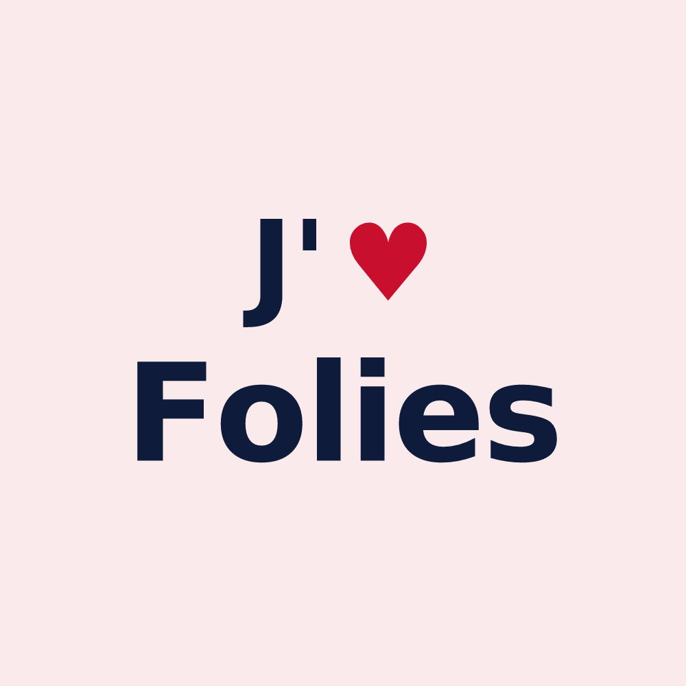 Magnet personnalisé Folies — design J'aime Folies