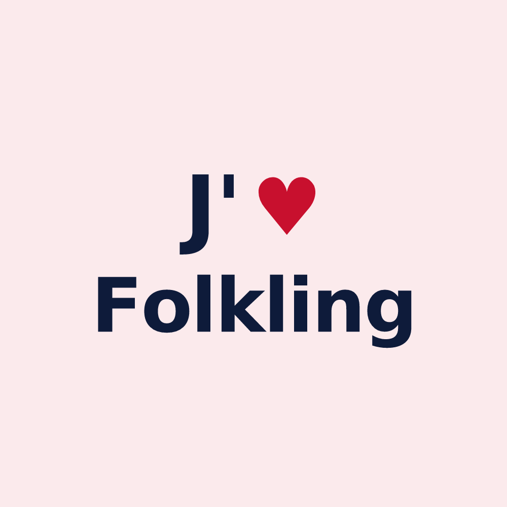 Magnet personnalisé Folkling — design J'aime Folkling