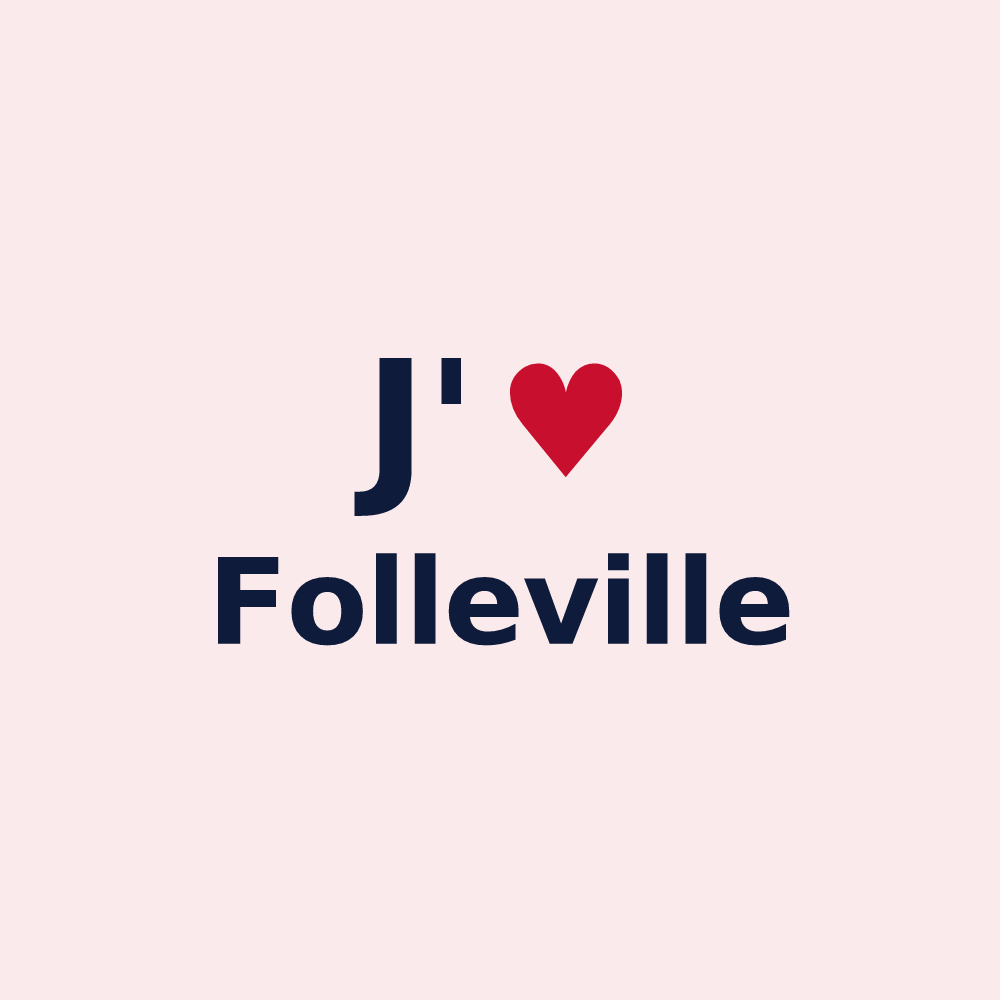 Magnet personnalisé Folleville — design J'aime Folleville