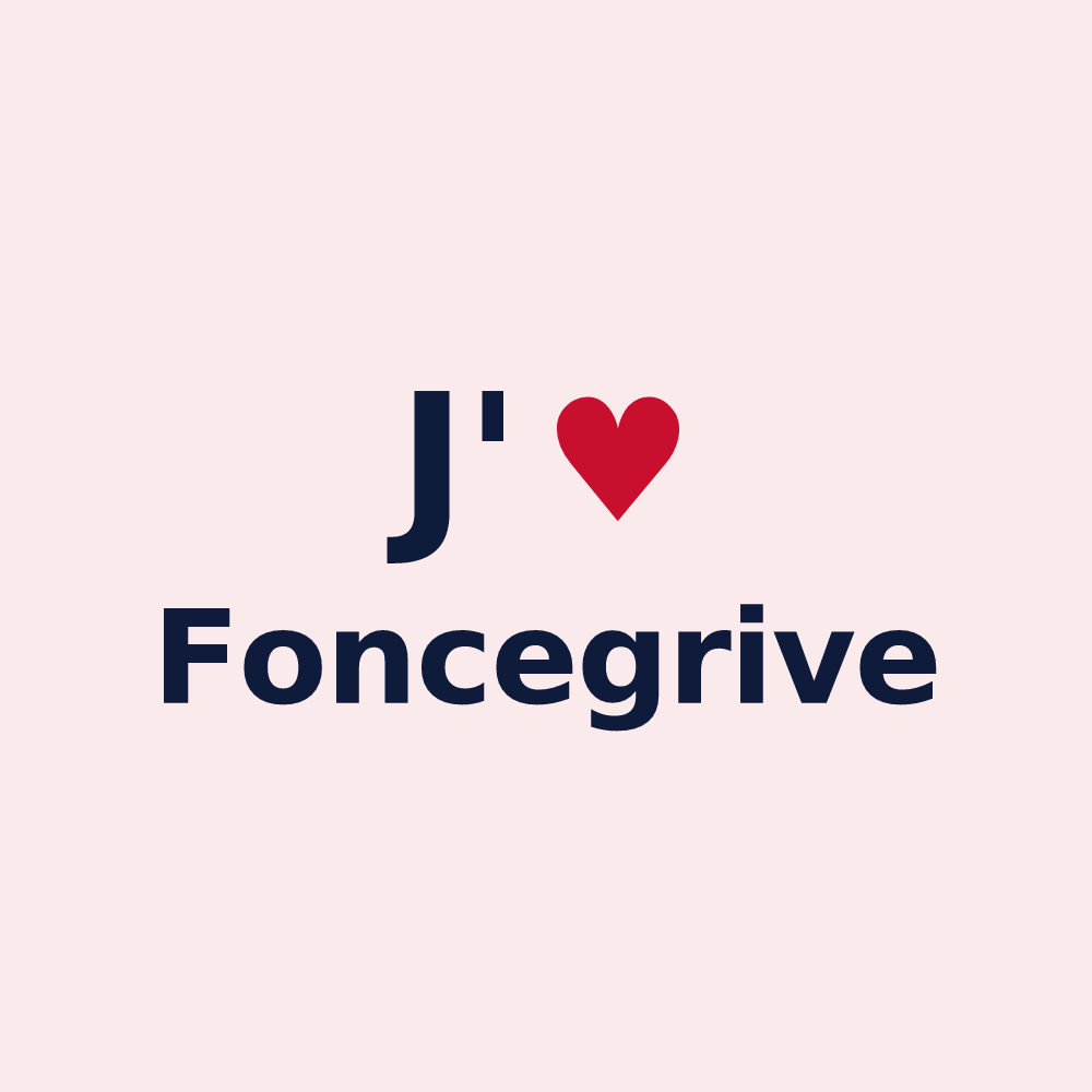 Magnet personnalisé Foncegrive — design J'aime Foncegrive