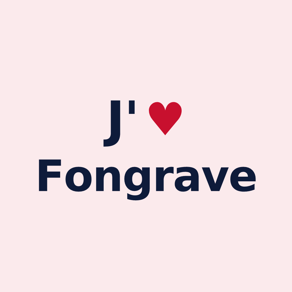 Magnet personnalisé Fongrave — design J'aime Fongrave