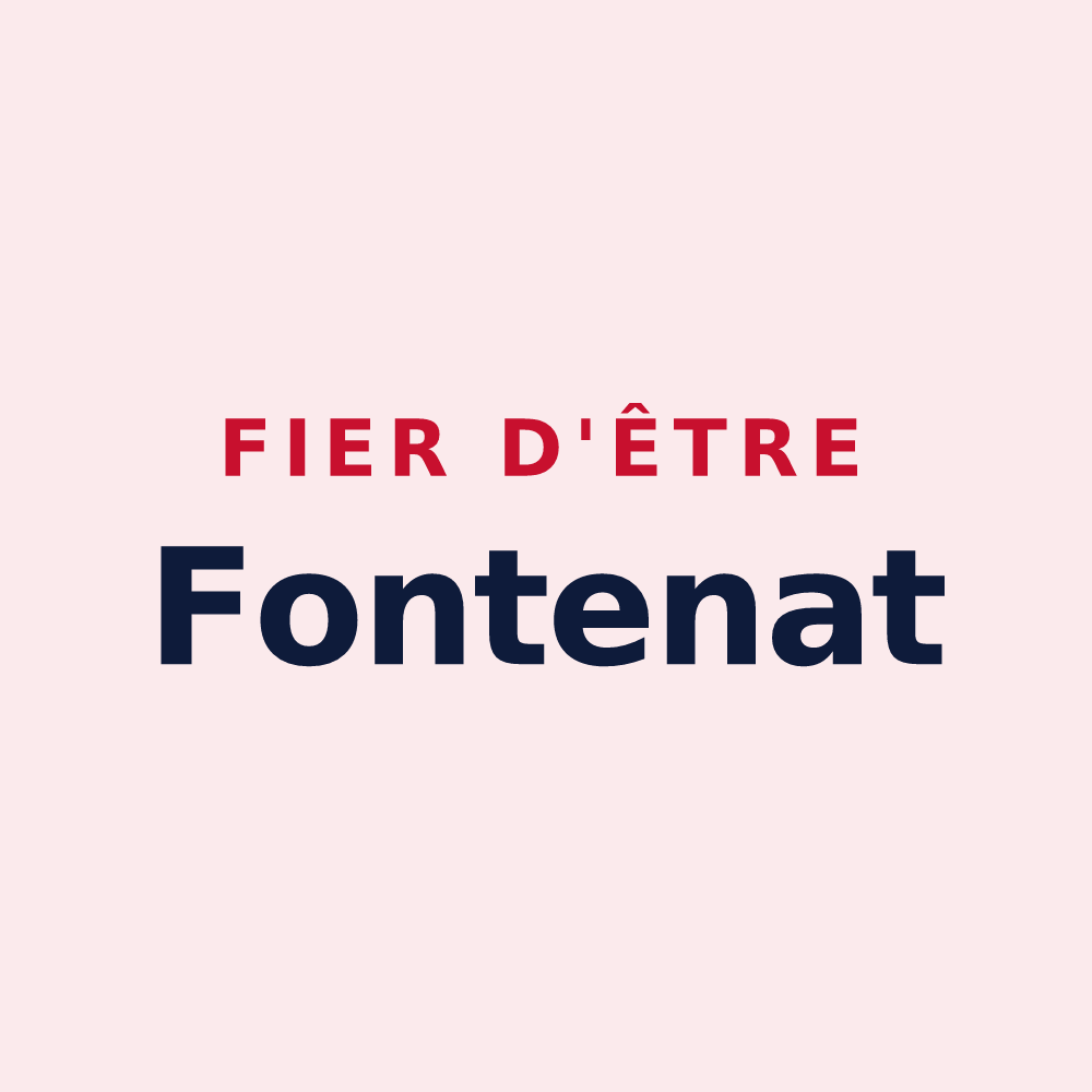 Magnet « Fier d'être Fontenat » — design pour Fontaine-Denis-Nuisy