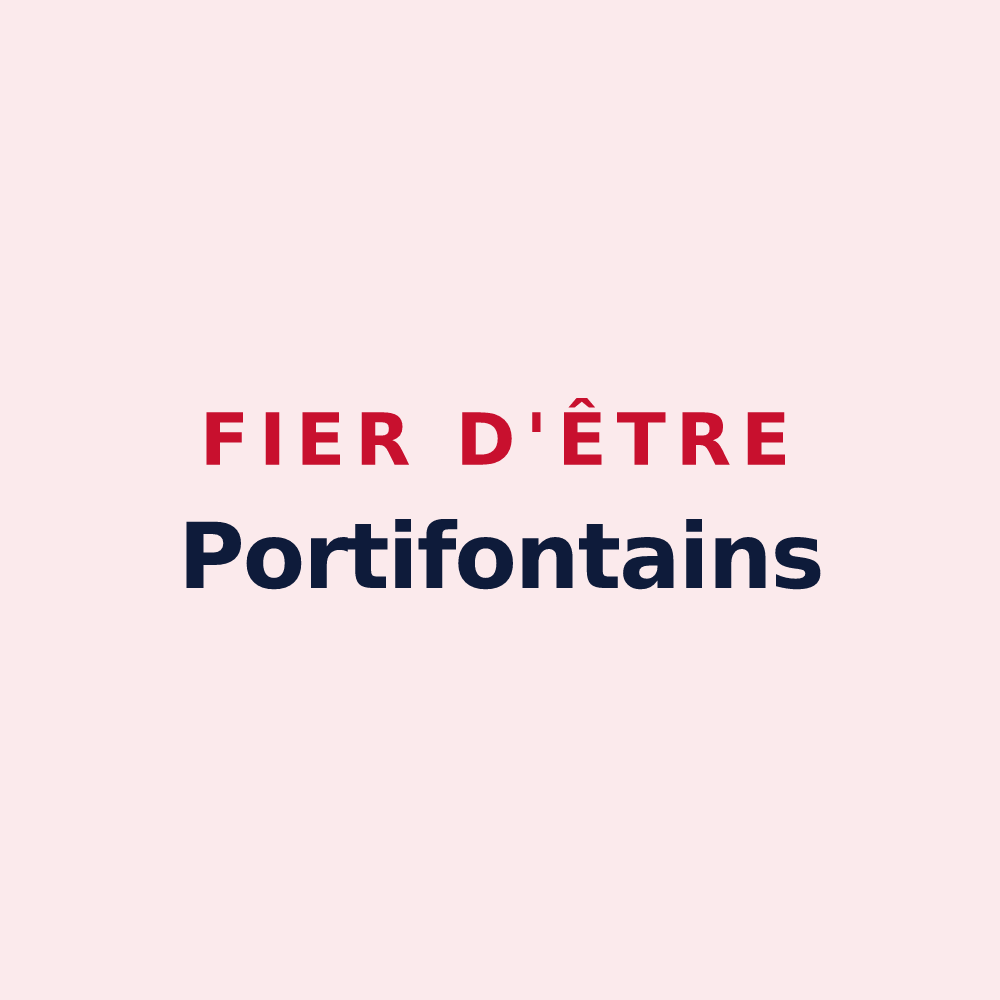 Magnet « Fier d'être Portifontains » — design pour Fontaine-le-Port