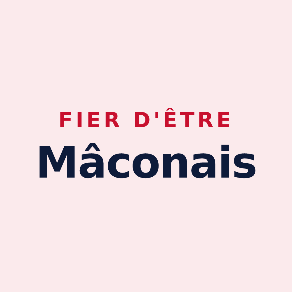 Magnet « Fier d'être Mâconais » — design pour Fontaine-Mâcon