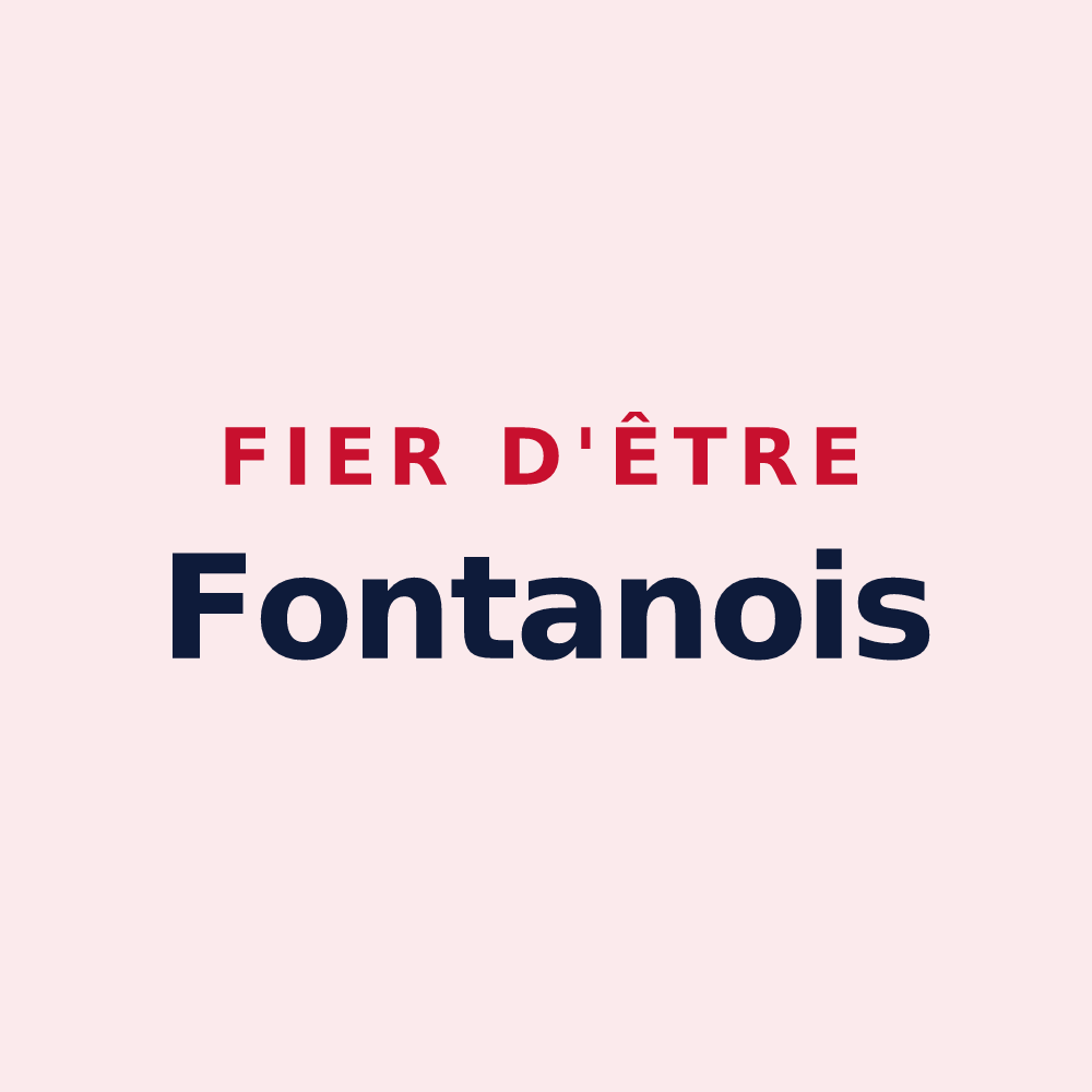 Magnet « Fier d'être Fontanois » — design pour Fontaines-les-Sèches