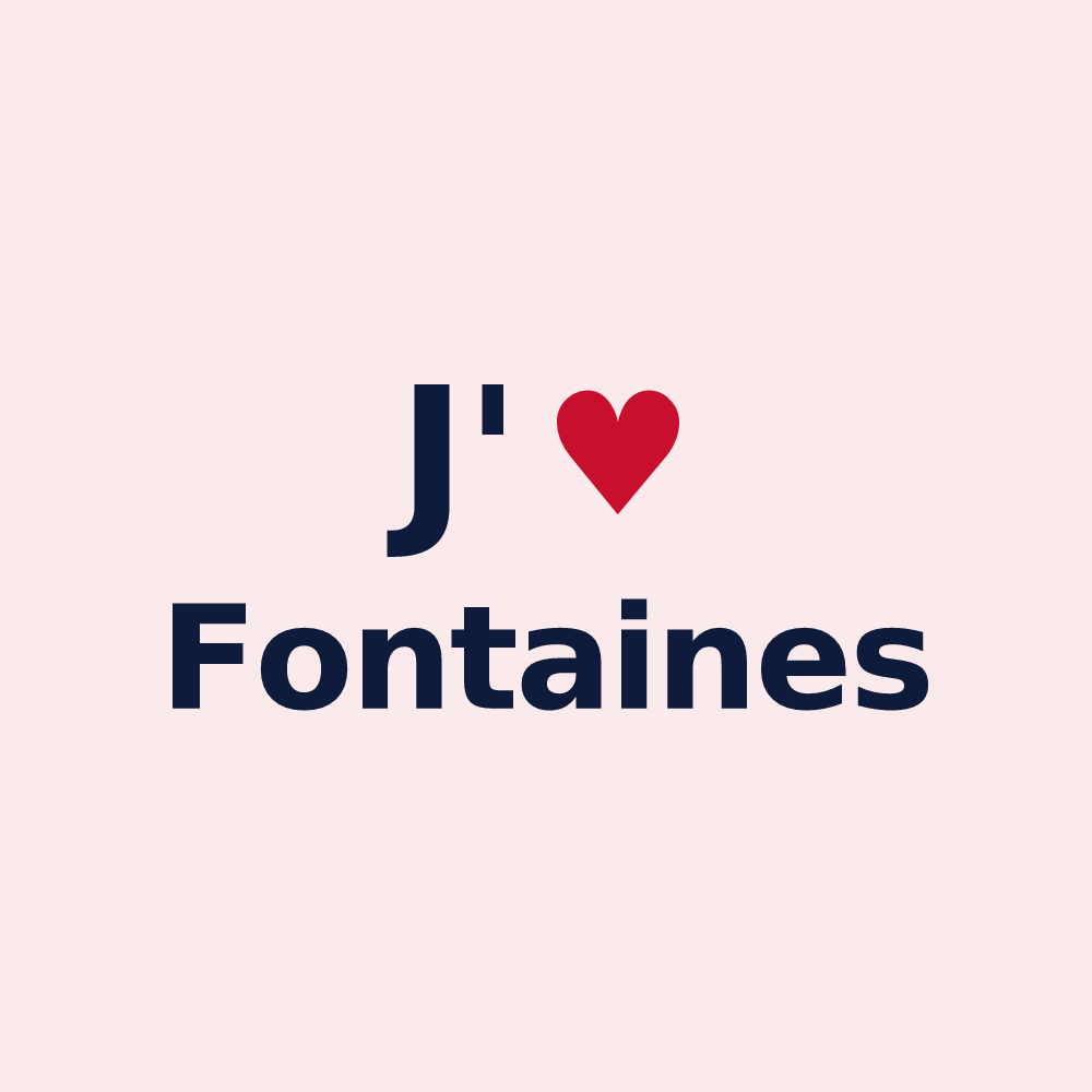 Magnet personnalisé Fontaines — design J'aime Fontaines