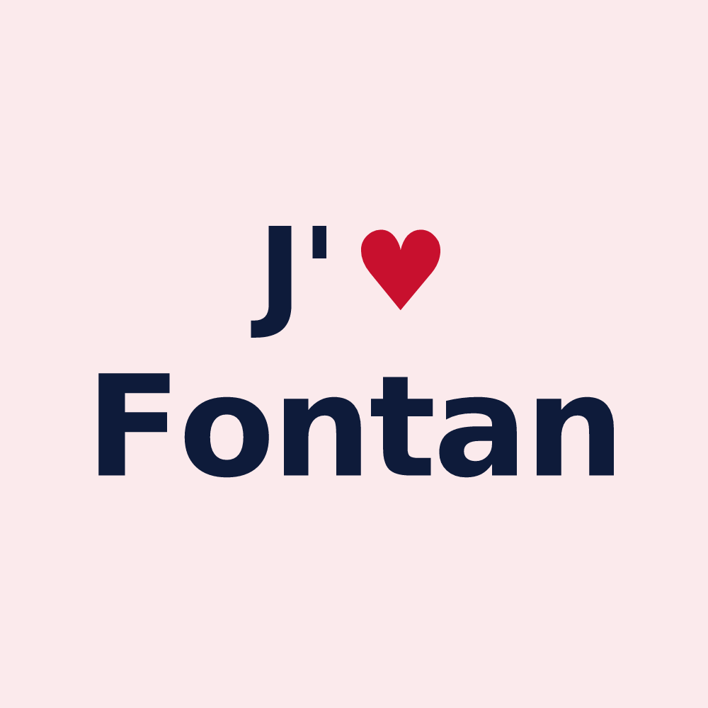 Magnet personnalisé Fontan — design J'aime Fontan