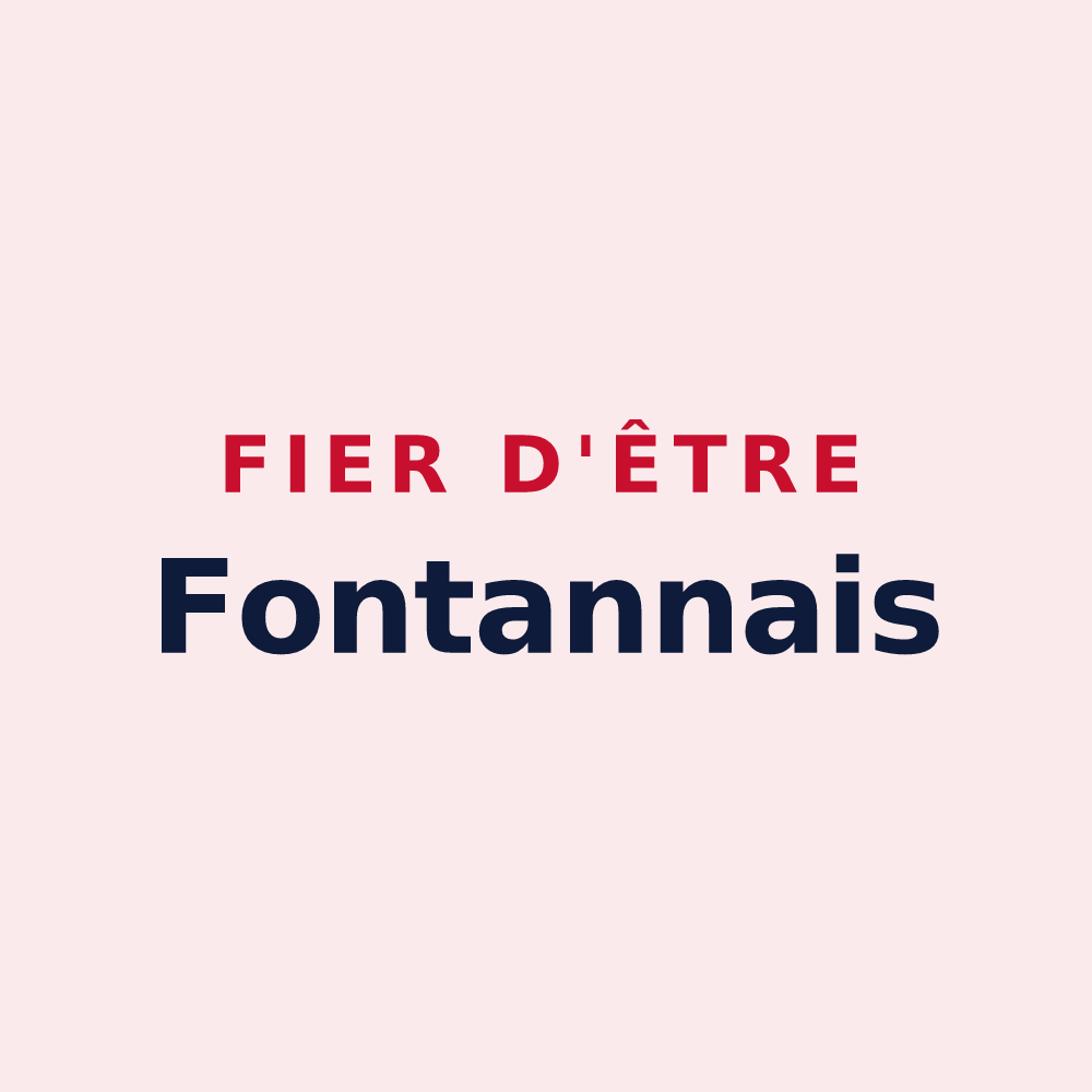 Magnet « Fier d'être Fontannais » — design pour Fontan