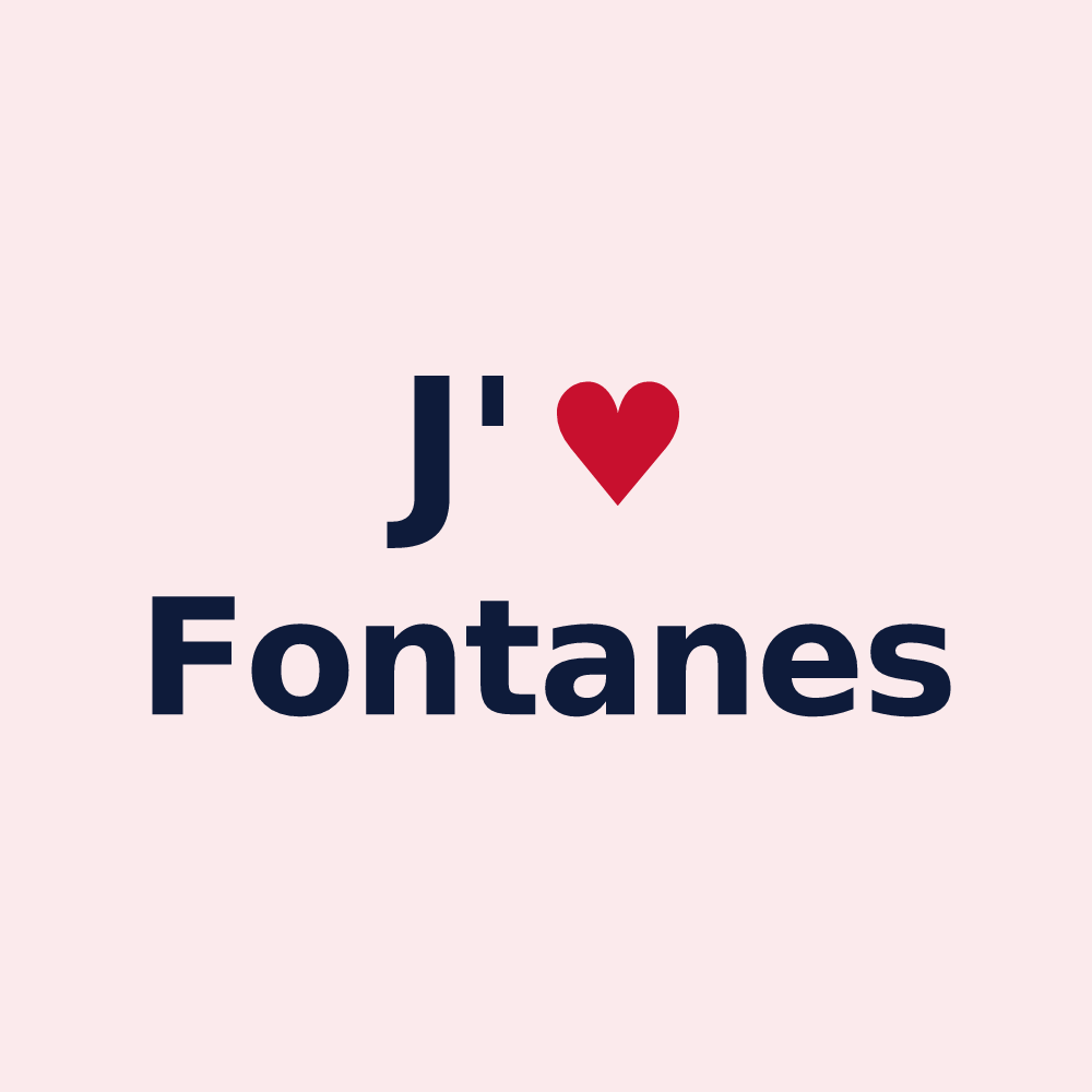 Magnet personnalisé Fontanes — design J'aime Fontanes