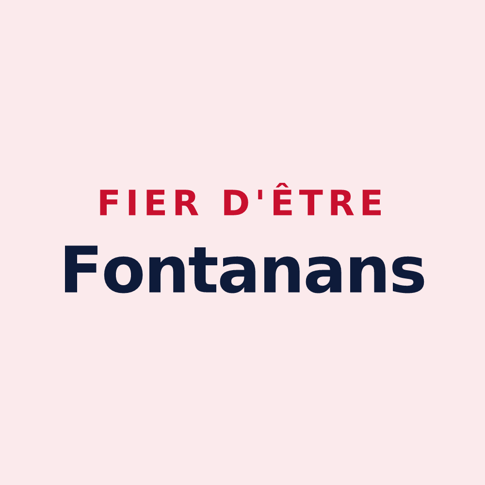 Magnet « Fier d'être Fontanans » — design pour Fontanès-de-Sault