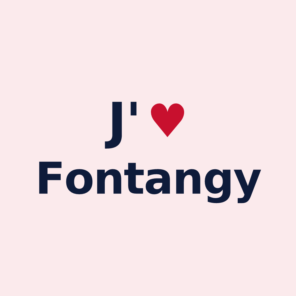 Magnet personnalisé Fontangy — design J'aime Fontangy
