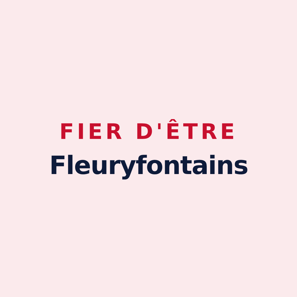 Magnet « Fier d'être Fleuryfontains » — design pour Fontenay-le-Fleury