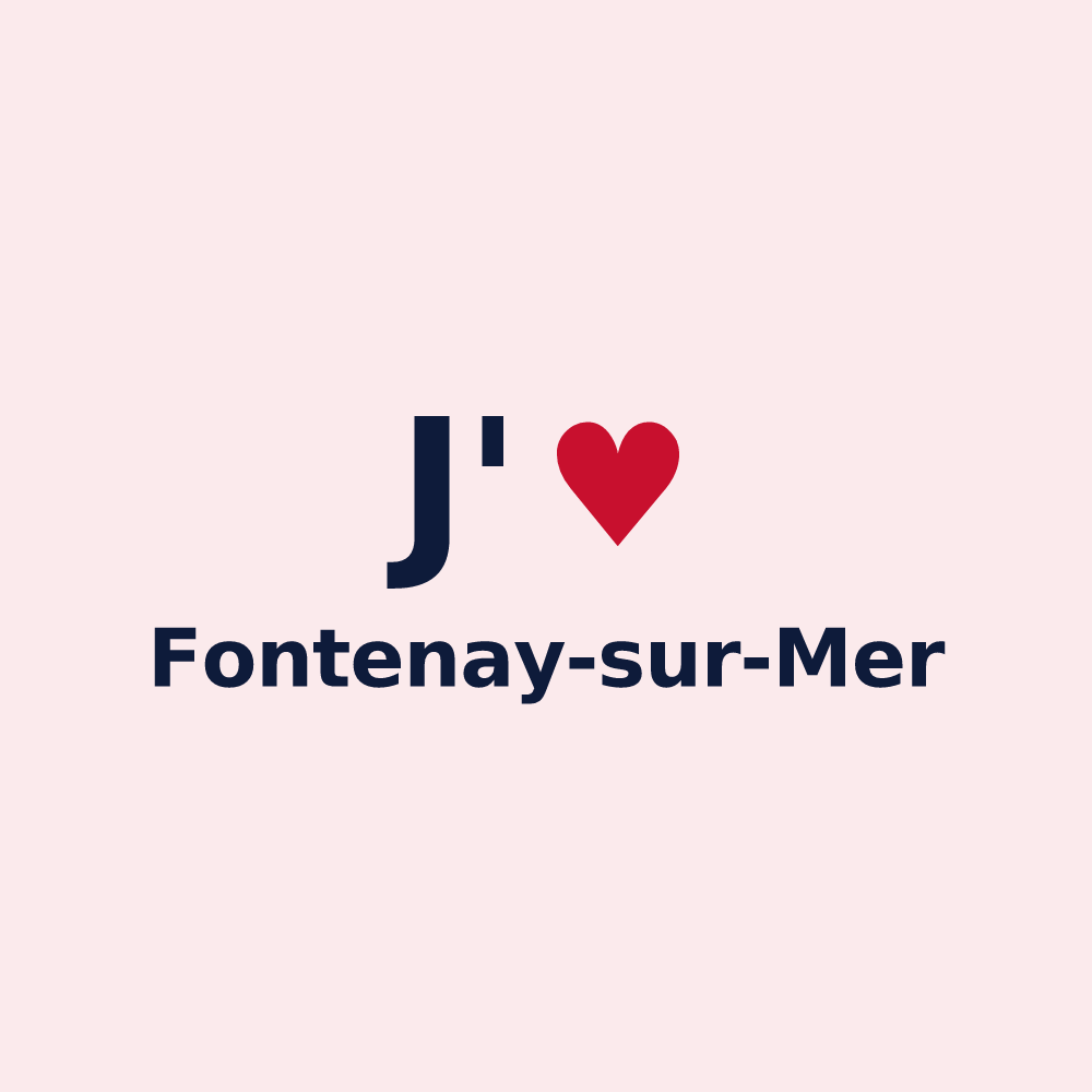 Magnet personnalisé Fontenay-sur-Mer — design J'aime Fontenay-sur-Mer
